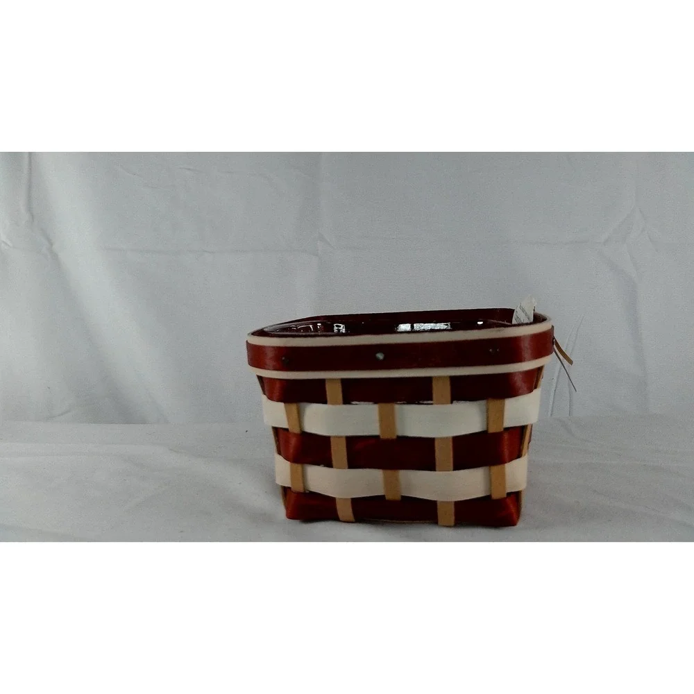 Longaberger Candy Cane Square Gift Basket Set -‎ NEW